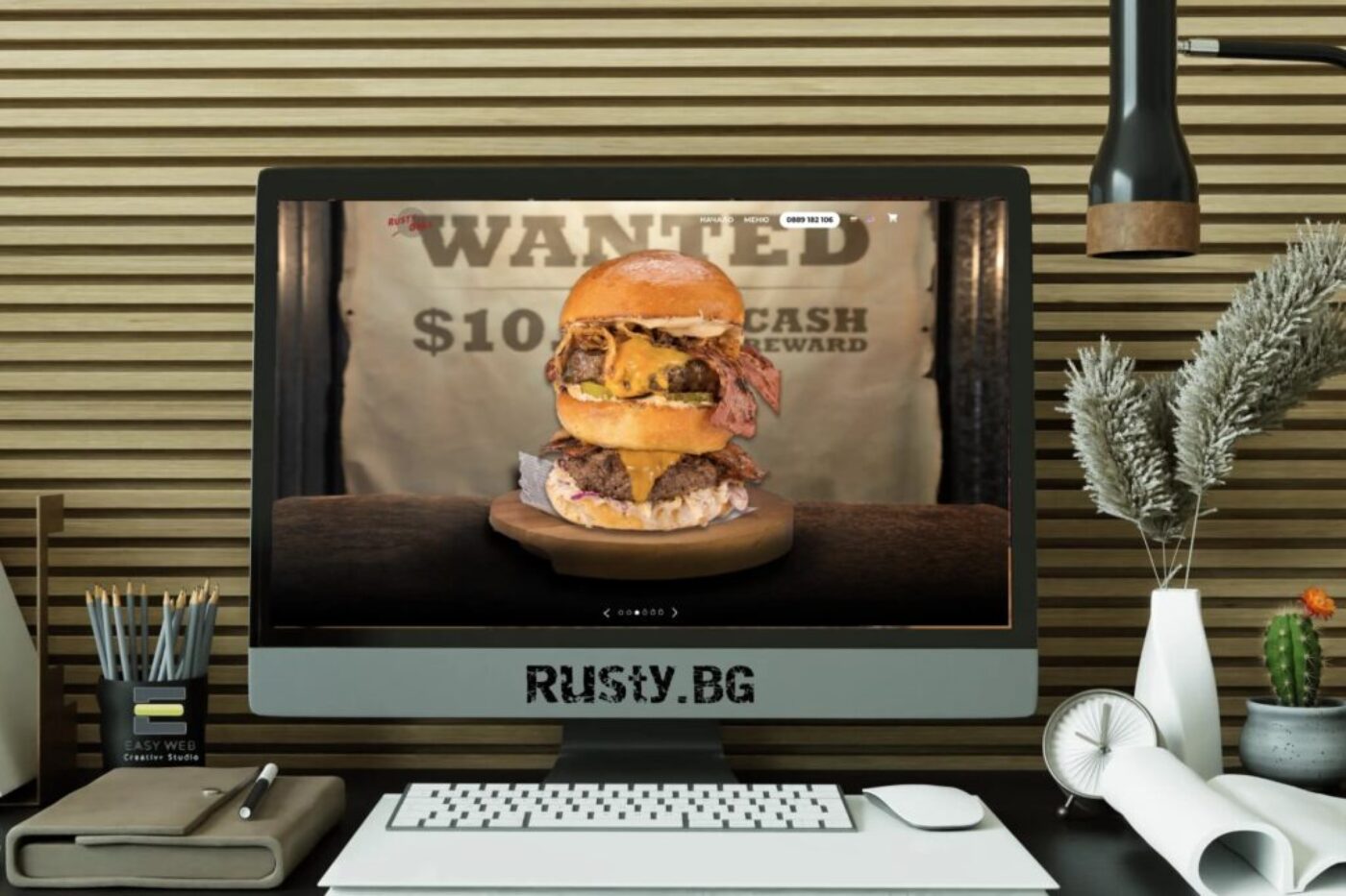 RUSTY.BG website изработка на уеб сайт от EASYWEB.bg sofia софия seo оптимизация бургери google ads facebook ads