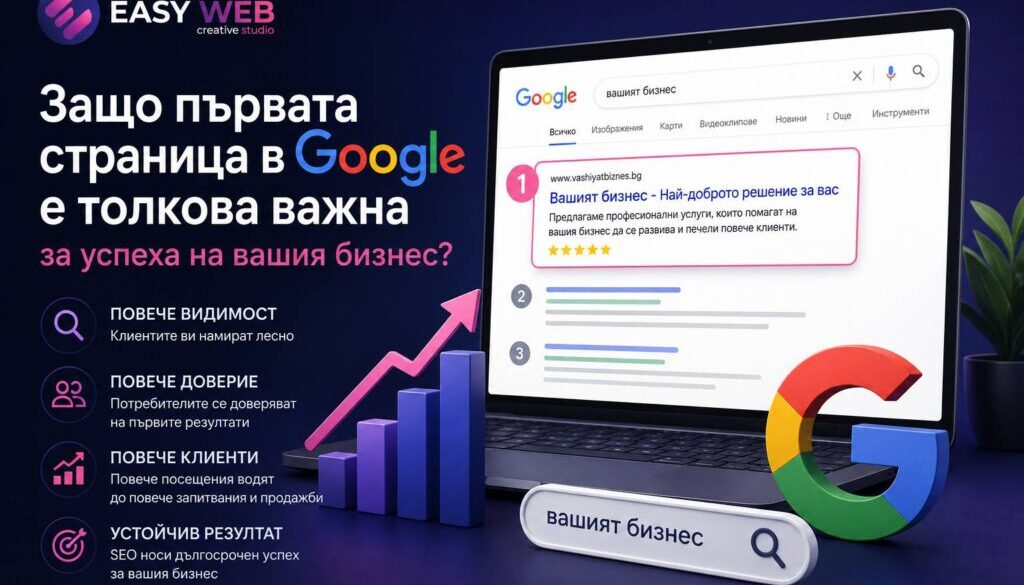 Научете как SEO оптимизацията помага на вашия сайт да достигне по-предни позиции в Google, да привлича повече потенциални клиенти и да развива бизнеса ви онлайн.