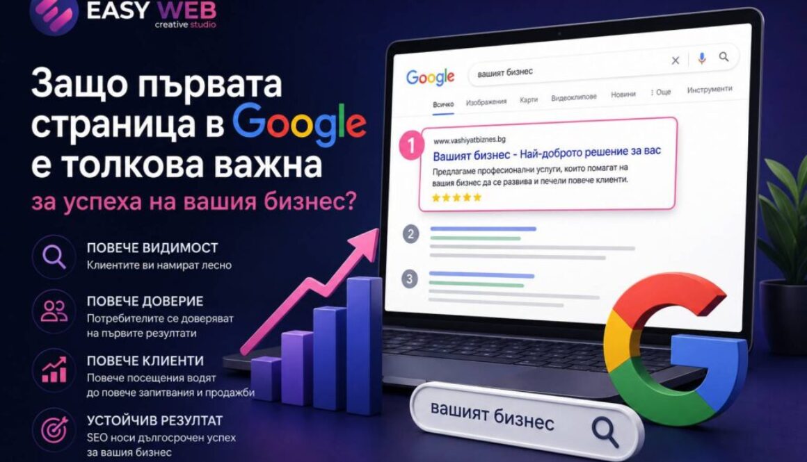 Научете как SEO оптимизацията помага на вашия сайт да достигне по-предни позиции в Google, да привлича повече потенциални клиенти и да развива бизнеса ви онлайн.