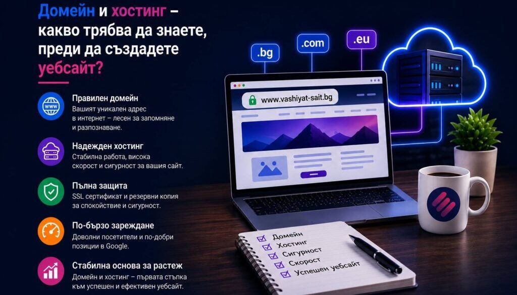 Научете как правилният избор на домейн помага за разпознаваемостта на бизнеса и какво трябва да знаете за името и домейн разширението на вашия сайт.