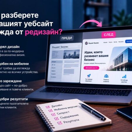 Разберете кога е необходим редизайн на сайт и кои признаци показват, че дизайнът, структурата или функционалността вече се нуждаят от промяна.
