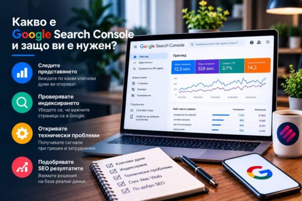 Разберете как работи индексирането на сайт в Google и как Google Search Console помага да откривате проблеми и да проверявате важните страници.
